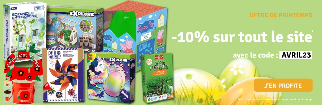 Offre spéciale Paques 10% sur tout le site