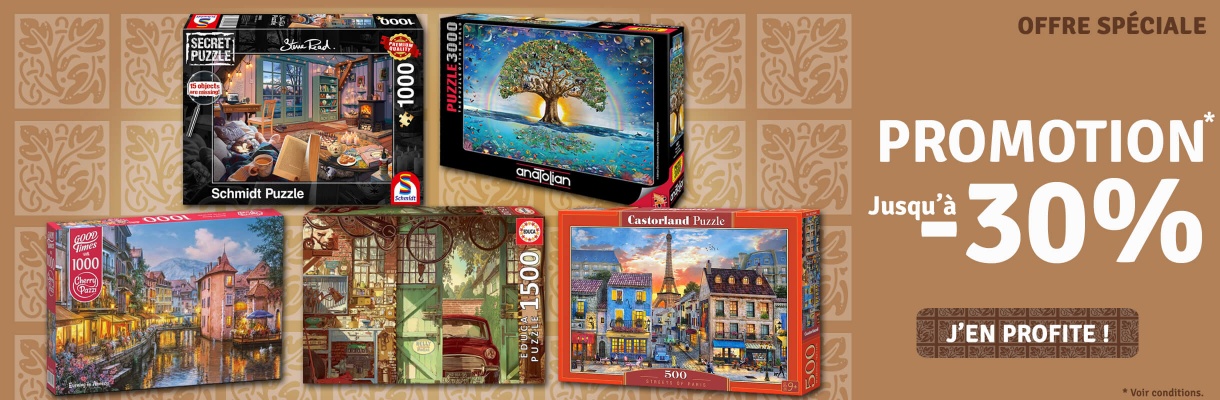 Des centaines de puzzles en promotions