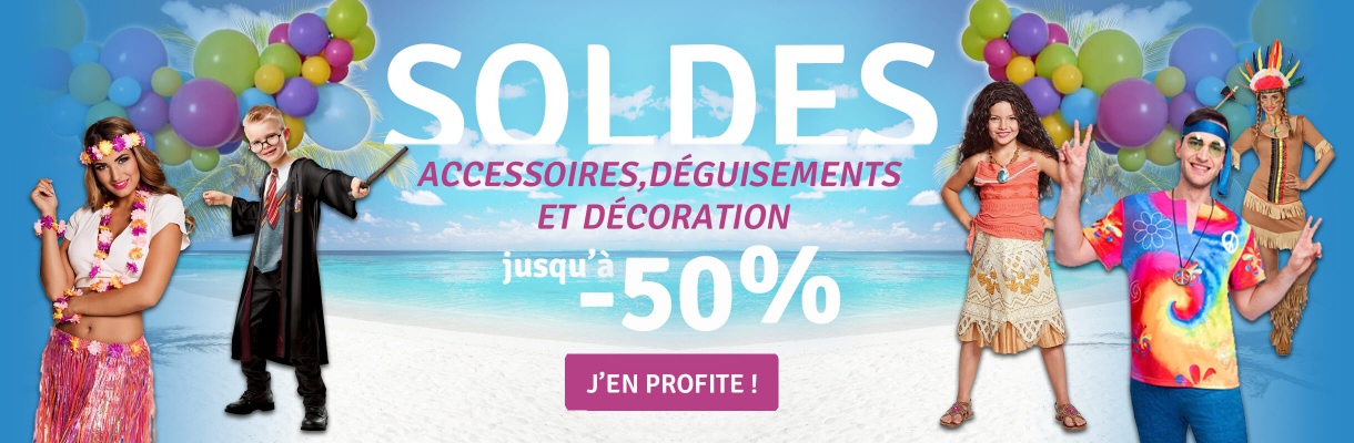 Soldes déguisements et accessoires pour fêtes
