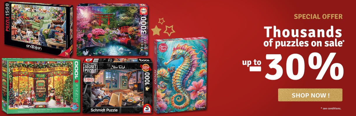 Discounts on puzzles up to 30%