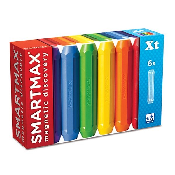 Construction aimantée SmartMax extension : Set 6 grands bâtonnets - Smart-SMX104