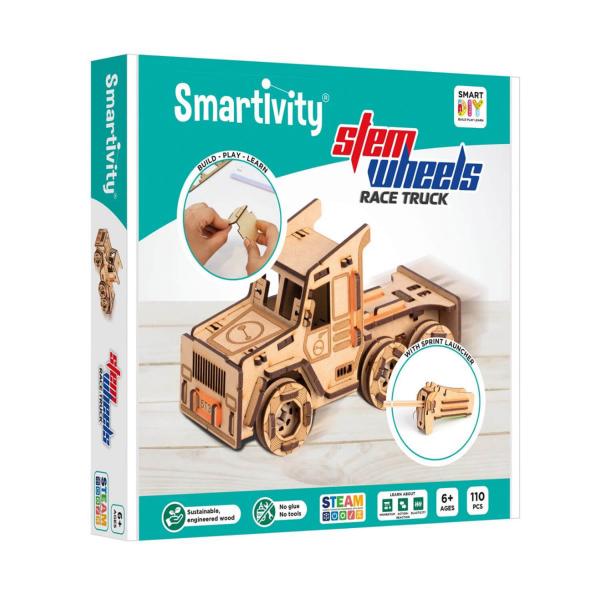 Caja de construcción: Smartivity: Ruedas motrices: Camión de carreras - Smart-STY 002