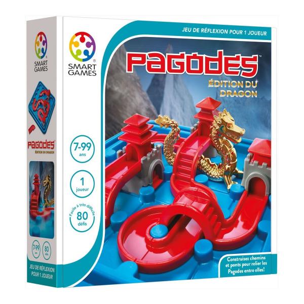 Einzelspieler-Puzzlespiel: Pagodas – Dragon Edition (80 Herausforderungen) - Smart-SG 283 FR