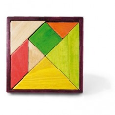 Tangram: Puzzle und Holzkiste