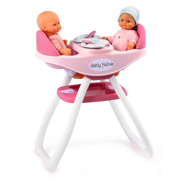 Chaise haute jumeaux pour poupées Baby Nurse - Smoby-024218