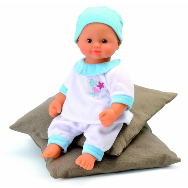 Poupon Mon bébé d'amour Baby nurse : Pyjama blanc et bleu - Smoby-160175