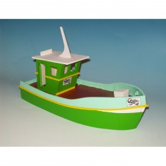 Maquette bateau en bois : Bateau de pêche