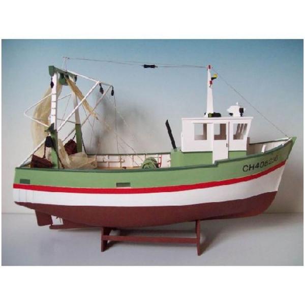 Maquette bateau en bois : Chalutier Grand-Vey - Soclaine-GV1800