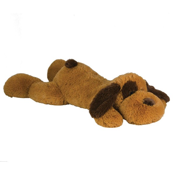 Peluche chien marron couché 60 cm - SoftFriends-SFT15165