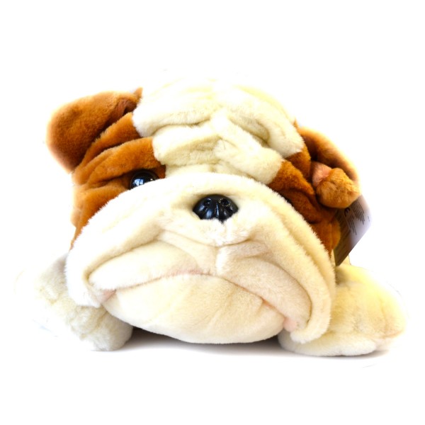 Peluche Bulldog marron et blanc - Softfriends-SA04000B