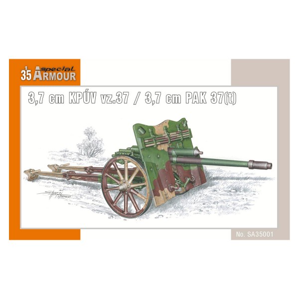 Kanon 3,7cm KPUV vz.37 (3,7cm PAK 37(t) - 1:35e - Special Hobby - SpecialHobby-SA35001