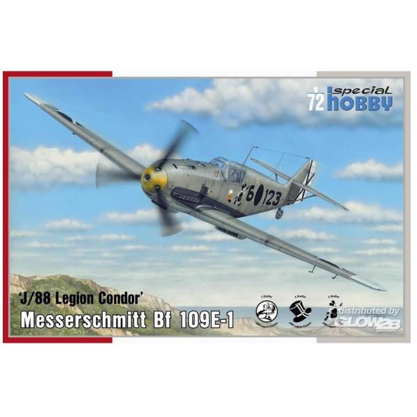 Model Aircraft : Messerschmitt Bf 109E-1 J/88 Legion Condor - SpecialHobby-100-SH72459