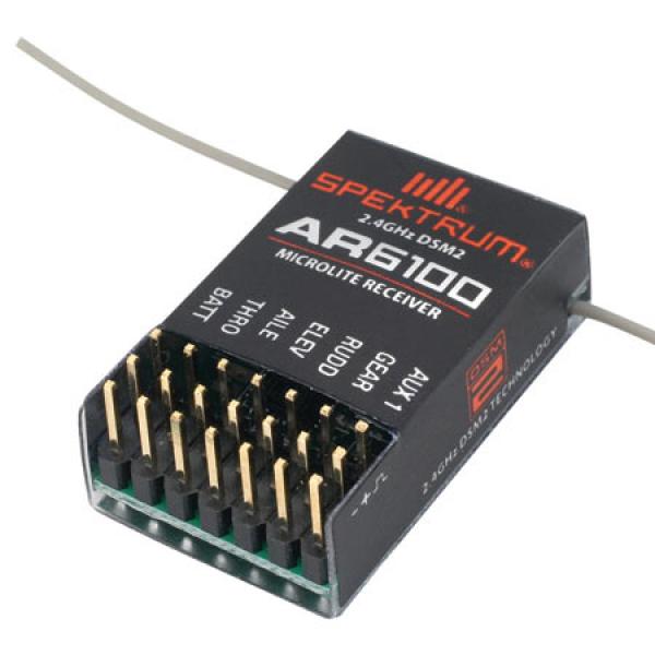 Récepteur AR6100B DSM2 6 voies 2.4Ghz Spektrum - SPMAR6100B