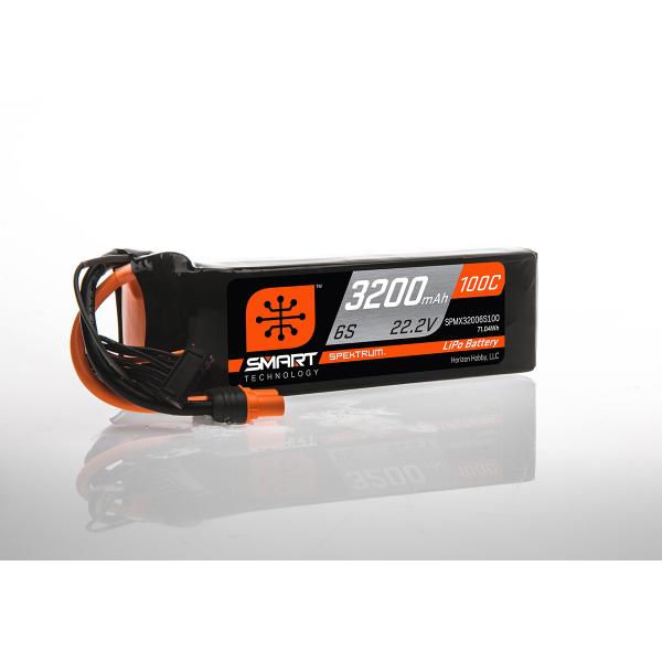 Spektrum Batterie LiPo intelligente 22.2V 3200mAh 6S 100C IC5 - SPMX32006S100