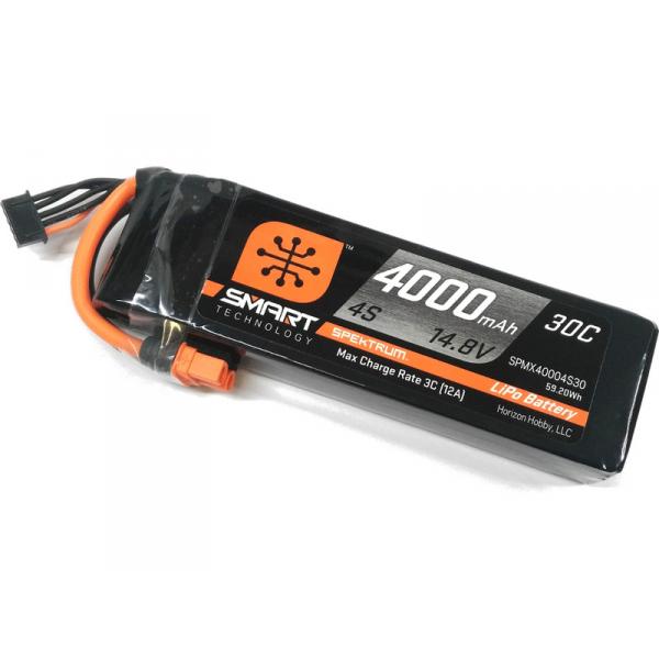 Accu Lipo Smart 4000mAh 4S 14.8V - 30C - IC3 - Spektrum - SPMX40004S30