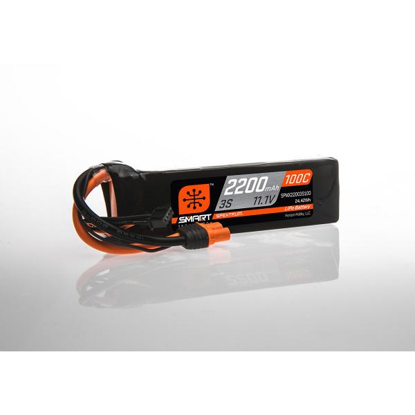 Spektrum Batterie LiPo intelligente de 11,1 V 2200mAh 3S 100C - IC3 - SPMX22003S100