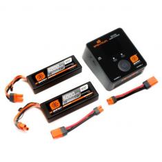 Smart PowerStage Bundle 4S 2x Accus 2S 5000Mah 50C + Chargeur S2100 Spektrum