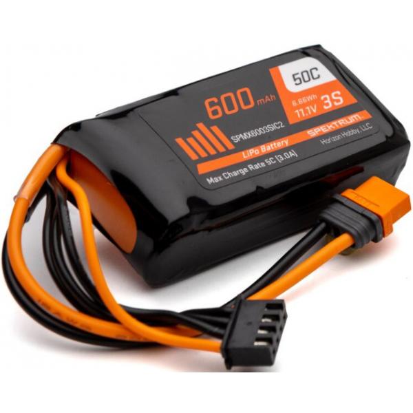 Spektrum 600mAh 3S 11.1V 50C LiPo Batterie IC2 - SPMX6003SIC2