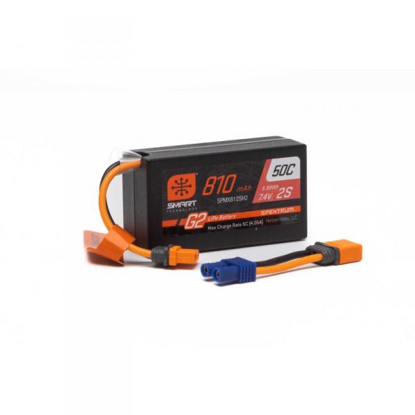 Spektrum 2S Smart G2 Hardcase 7.4V 810mAh 50C LiPo IC2 - SPMX812SH2