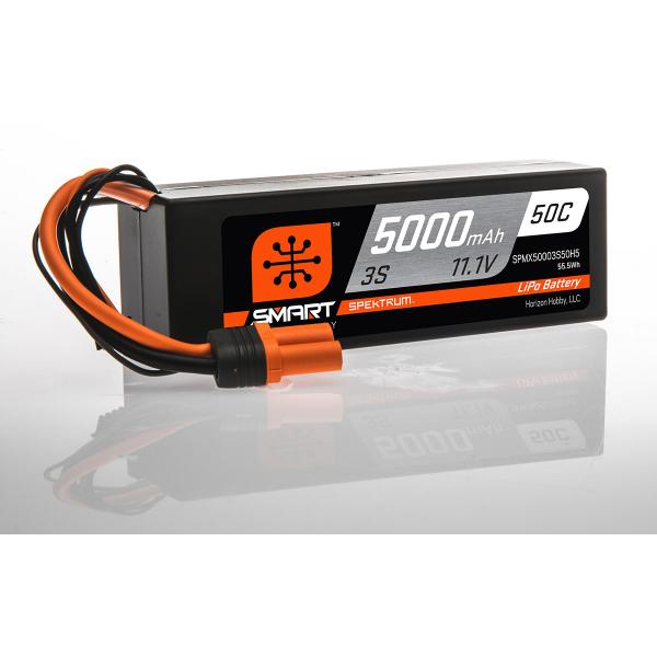 Spektrum Batterie LiPo smart hardcase 11,1 V 5000mAh 3S 50C IC5 - SPMX50003S50H5