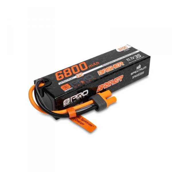 Spektrum 6800mAh 3S 11.1V Smart Pro Basher LiPo 120C IC5 - SPMXB3S68
