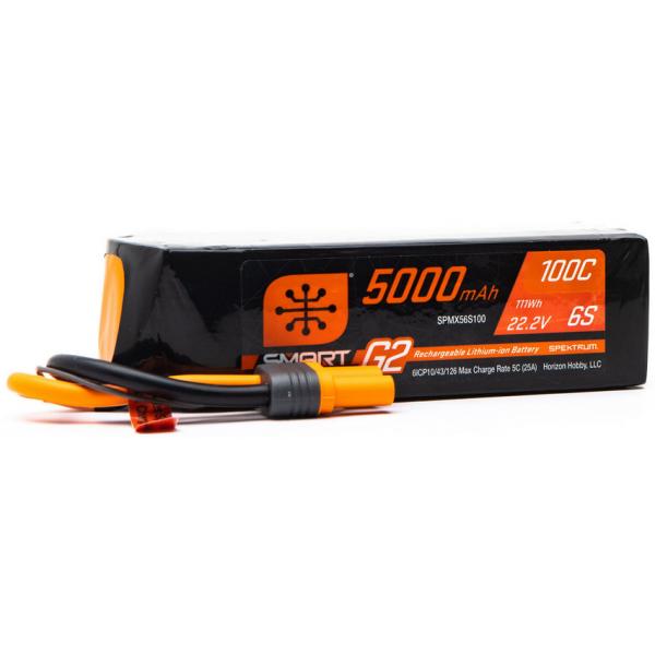Spektrum - Batterie Lipo 5000mAh 6S 22.2V Smart G2 - 100C - IC5 - SPMX56S100