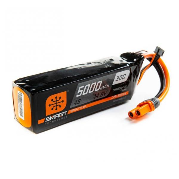 Spektrum Batterie Smart Lipo 5000mAh 4S 14.8V 30C Prise IC5 - SPMX50004S30