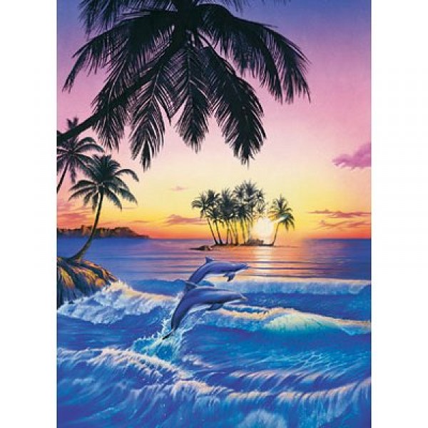 Puzzle 1000 pièces lumineux la nuit - Dream Island - Spielspass-77402-5