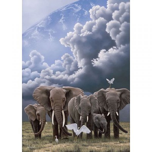 Puzzle 1000 pièces - Schimmel : La terre des éléphants - Spielspass-77773-6