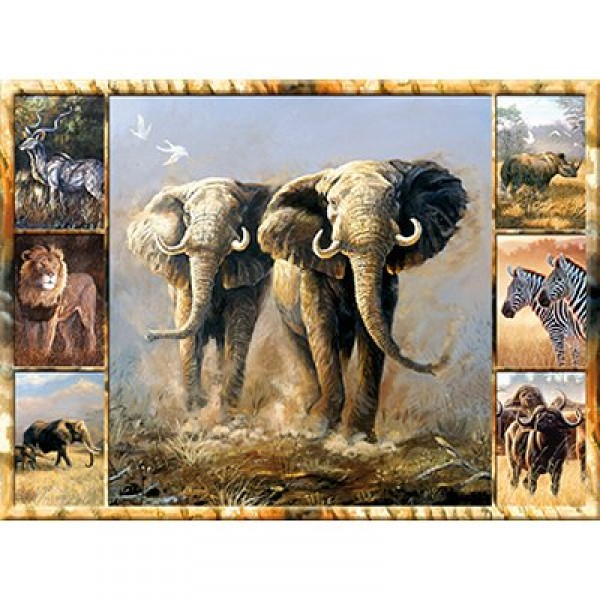 Puzzle 1000 pièces - Wildlife : Eléphant - Spielspass-78102.3