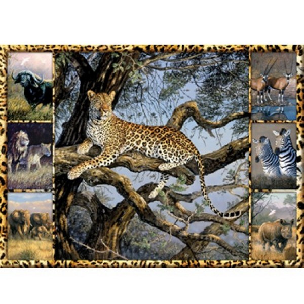 Puzzle 1000 pièces - Wildlife : Léopard - Spielspass-78104.7