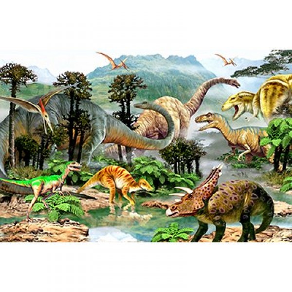 Puzzle 500 pièces - Effet 3D : Les Dinosaures - Spielspass-44301-3