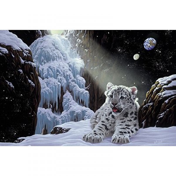 Puzzle 500 pièces - Effet 3 D : Tigre des neiges - Spielspass-44310-5