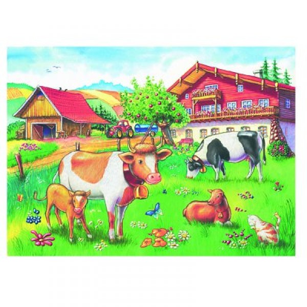 Puzzle 40 pièces -  Les vaches - Spielspass-77370-2