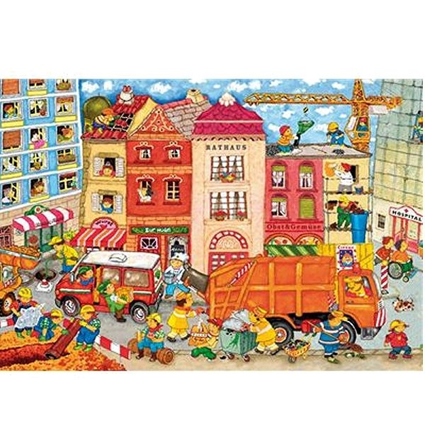 Puzzle 60 pièces - La ville en ébullition - Spielspass-77343-1