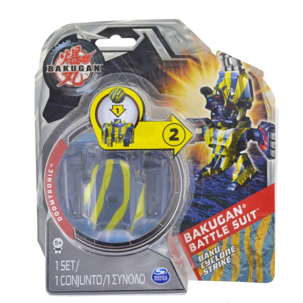 Figurine Bakugan : Battle Suit : Baku Cyclone Strike : Doomtronic (jaune et gris) - SpinM-6018000-20058087