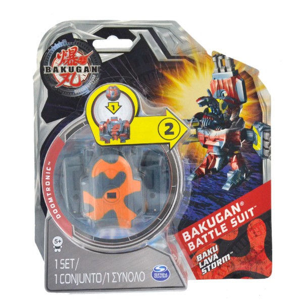 Figurine Bakugan : Battle Suit : Baku Lava Storm : Doomtronic (orange et bleu) - SpinM-6018000-20058089
