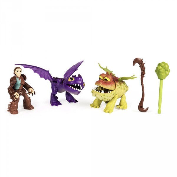 Figurine Dragons : Dragon et son dresseur : Valka et deux bébés dragons - SpinM-6037135-20070007