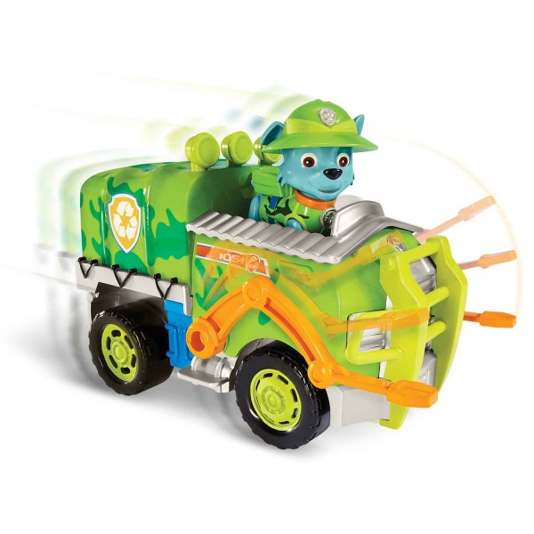 Véhicule Pat'Patrouille (PAW Patrol) avec figurine Jungle Rescue : Camion de Rocky - SpinM-6031703-20079025