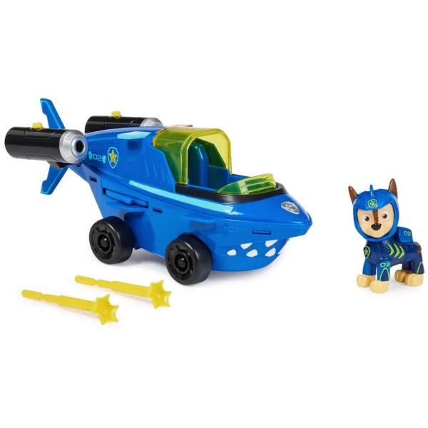 Paw Patrol Aqua Pups Fahrzeug und Figur: Chase - SpinM-6066140