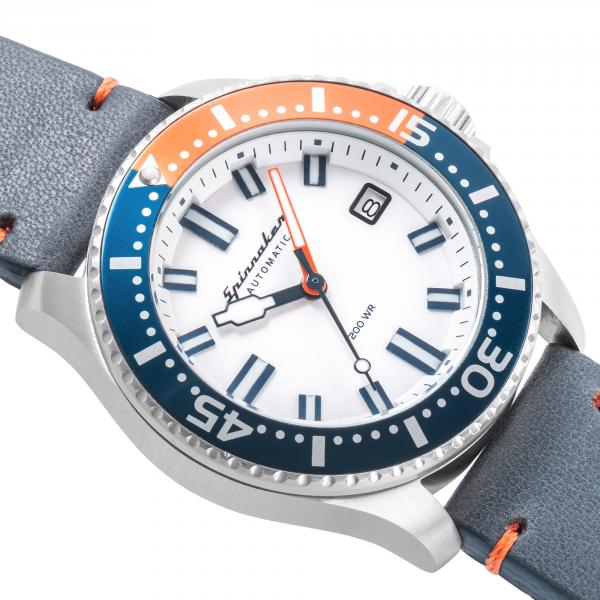 Montre Spinnaker Spence Automatique bracelet cuir + bracelet Nato orange bleu marine - SP-5039-02