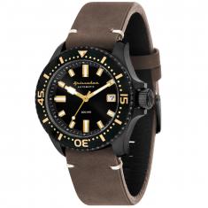 Montre Spinnaker Spence Automatique bracelet cuir marron + bracelet Nato noir