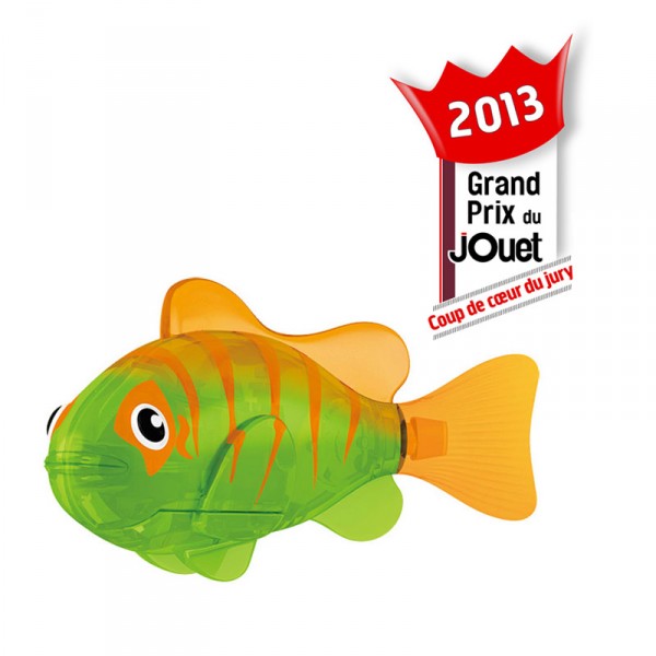 Jouet pour le bain : Robo Fish lumineux Orange et Vert - SplashToys-31318-Vert