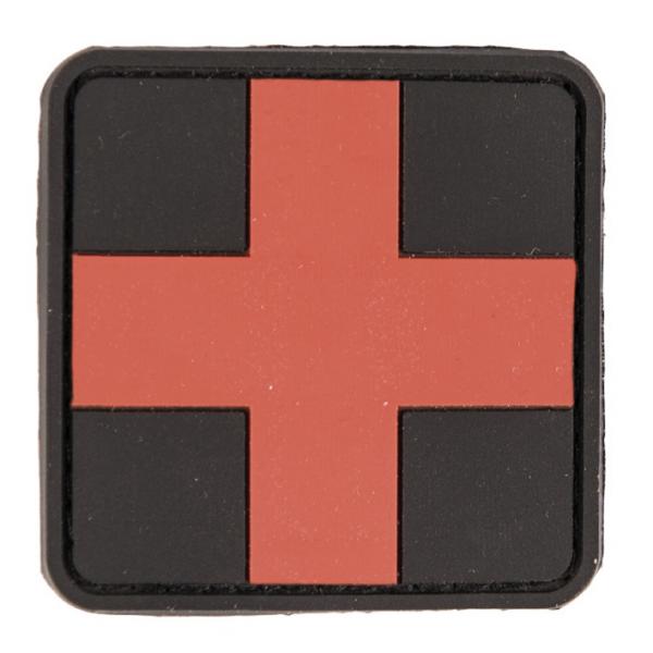 Patch PVC premier secours croix rouge 5.5 x 5.5cm - A60471