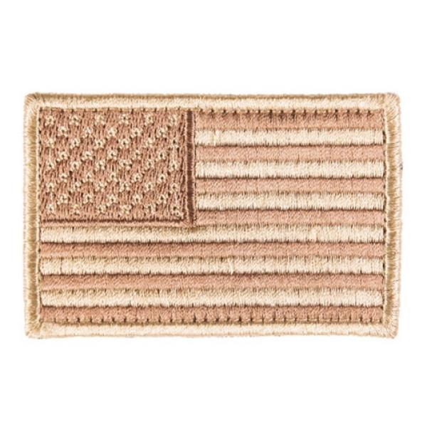 Patch brodé drapeau USA Tan 4 x 6cm - A60481