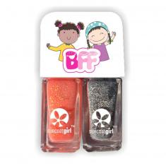 Duo BFF Buddies: 2 water-based nail polishes: Coral and Gray