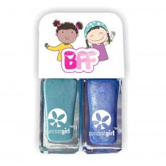 Duo BFF Twinnies: 2 water-based nail polishes: Blue and Turquoise