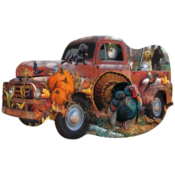 Puzzle shape 1000 pieces : Harvest Truck - Sunsout-96089