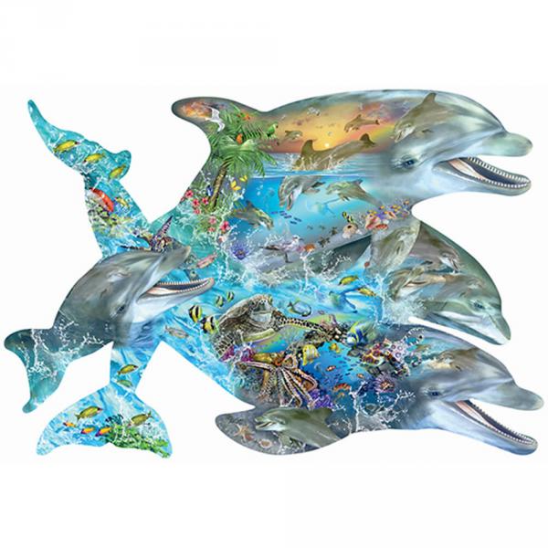 Puzzle forma 1000 piezas : Canto de los Delfines - Sunsout-95264