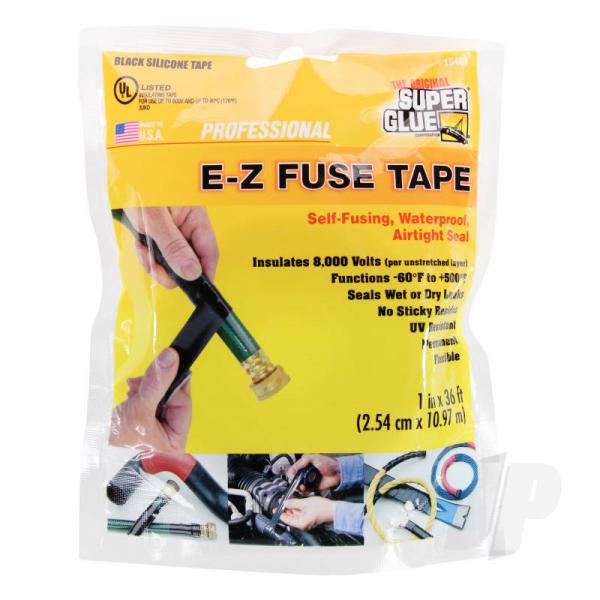 E-Z Fuse Silicone Tape Black (1in x 36ft) - SUP15407